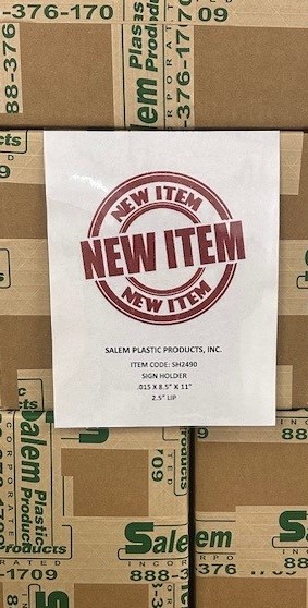 SIGN HOLDER .015" X 8.5" X 11" W/ 2.5" LIP